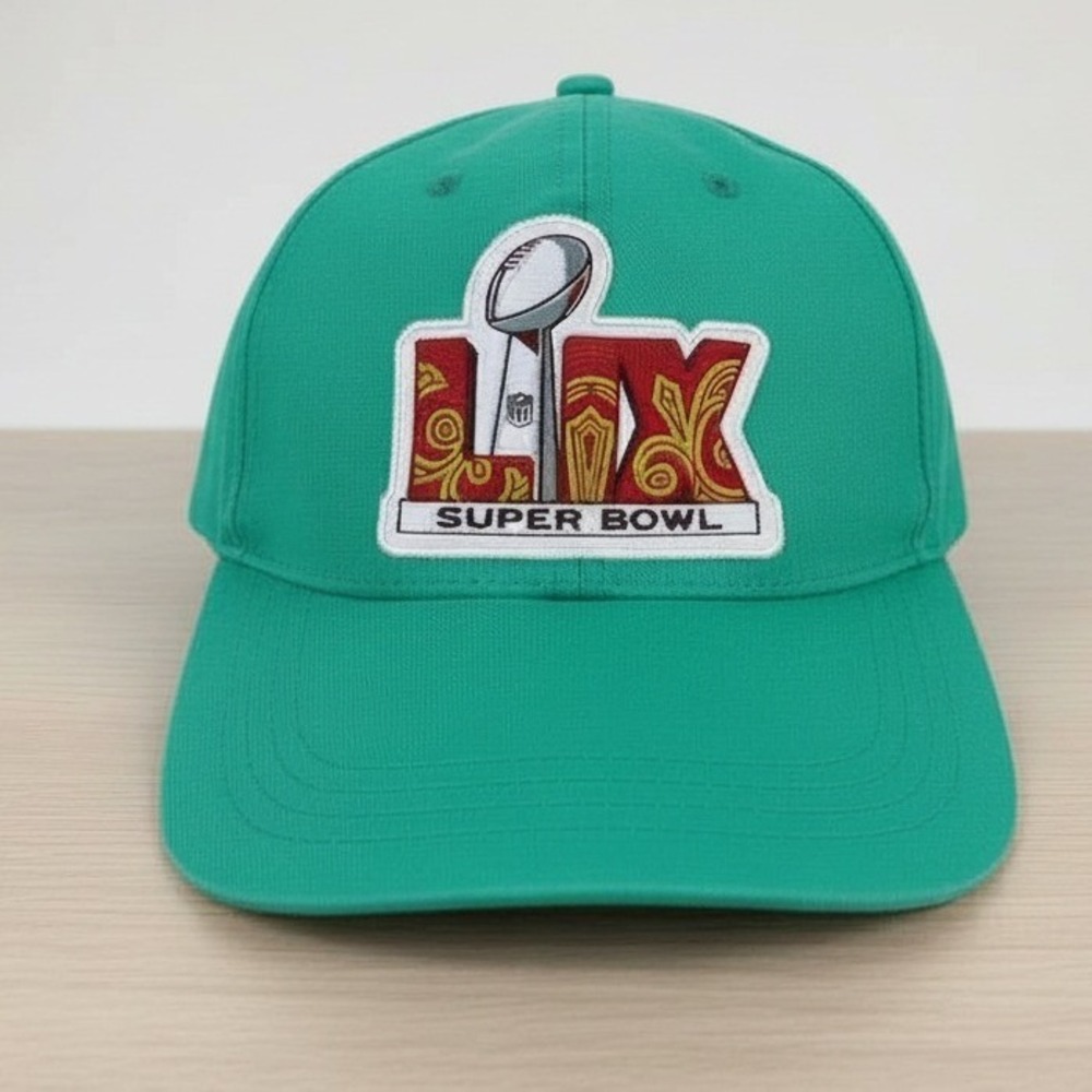 Super Bowl LIX Hat Teal NFL‎ Football Cap Krewe Adjustable 2025 New Orleans